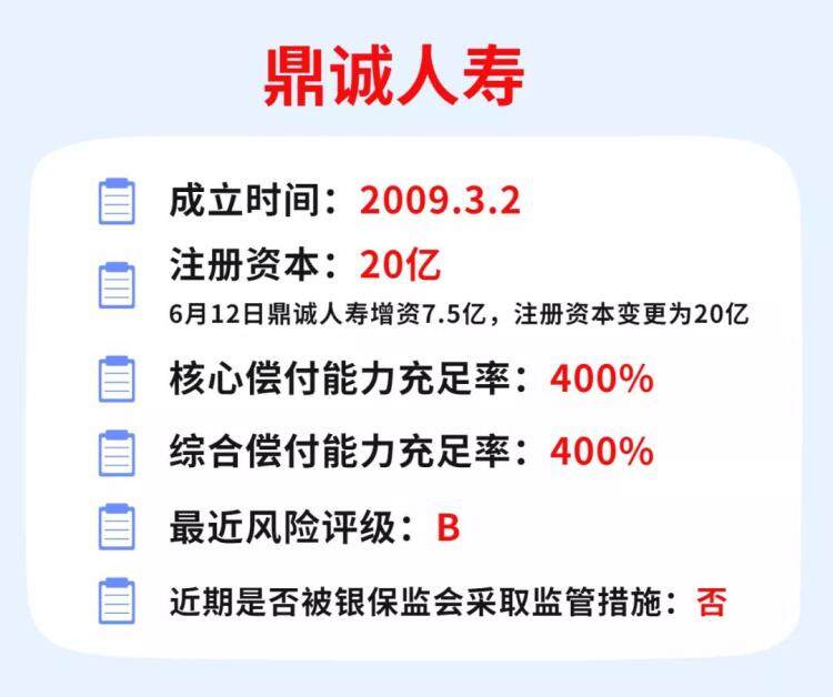 鼎誠人壽基本運行情況